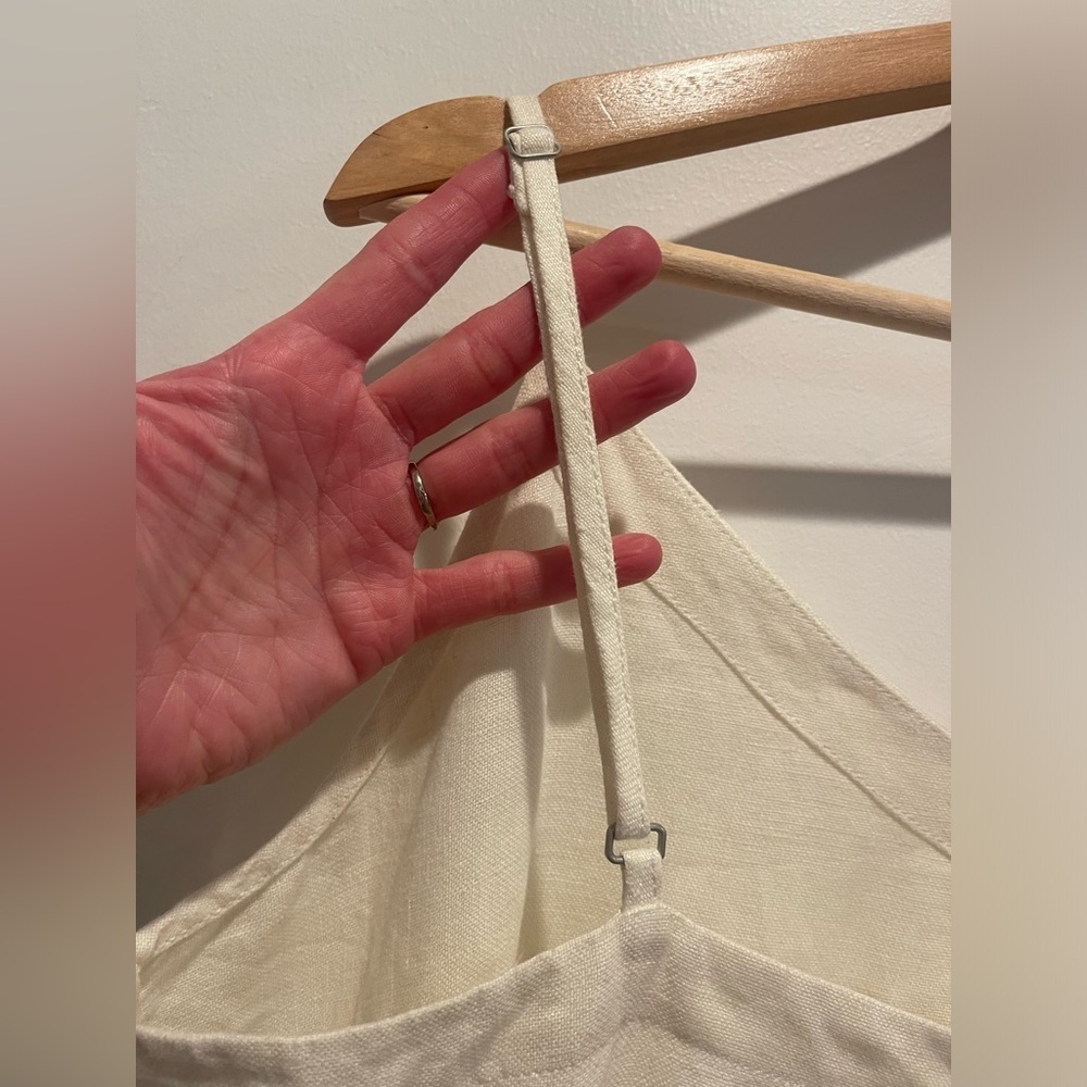 Eileen Fisher Ivory Linen Slip Dress - Picture 3 of 5